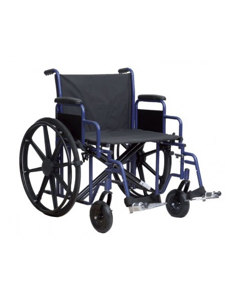 Carrozzina Bariatrica ad Autospinta - Doppia Crociera - Telaio Pieghevole Rinforzato